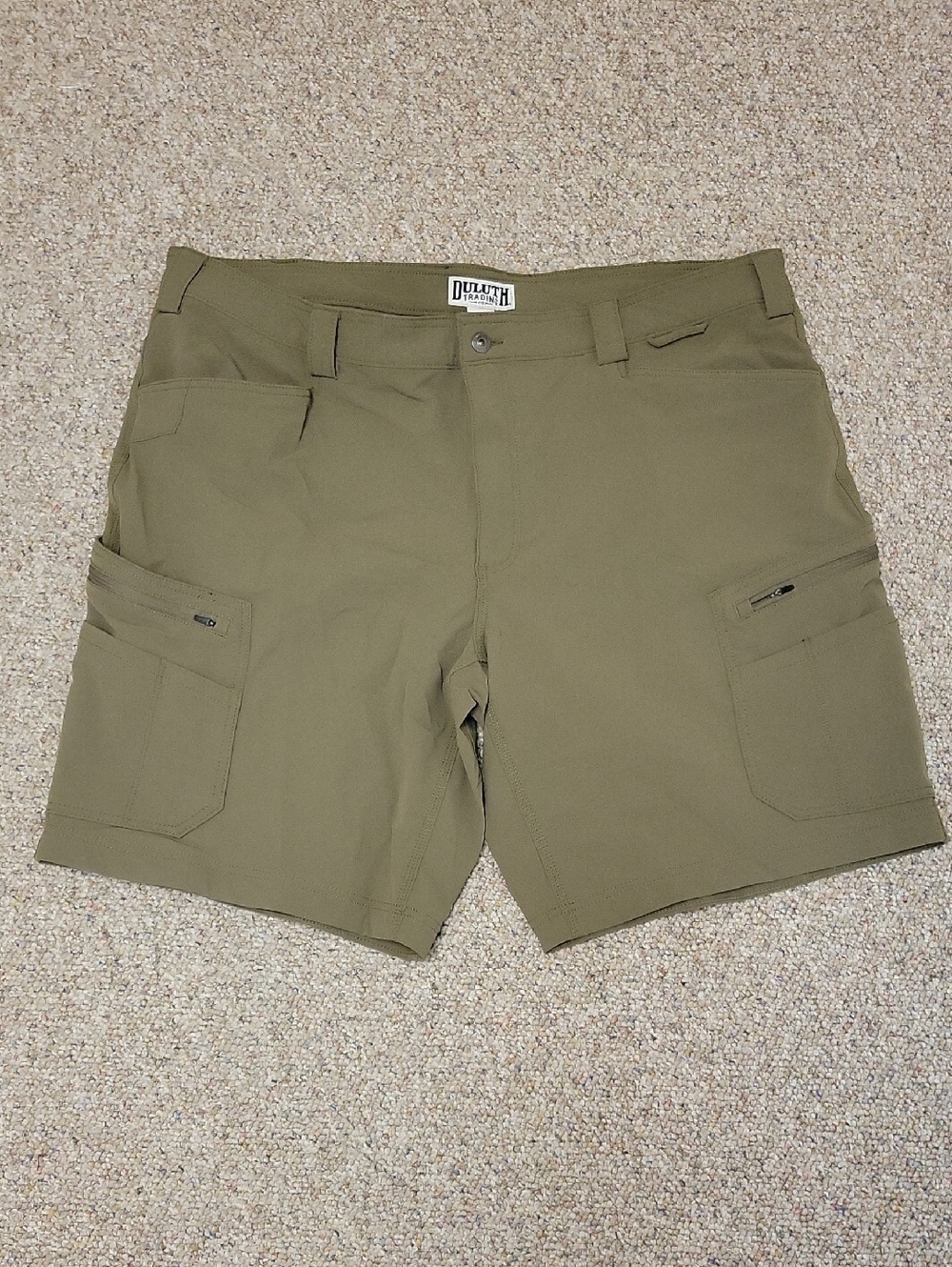Duluth Trading Co Olive Green Cargo Flexpedition Shorts Men's 44 Relaxed